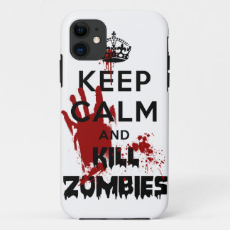 Capa Para iPhone 11 Mantenha caso calmo e do matar dos zombis de