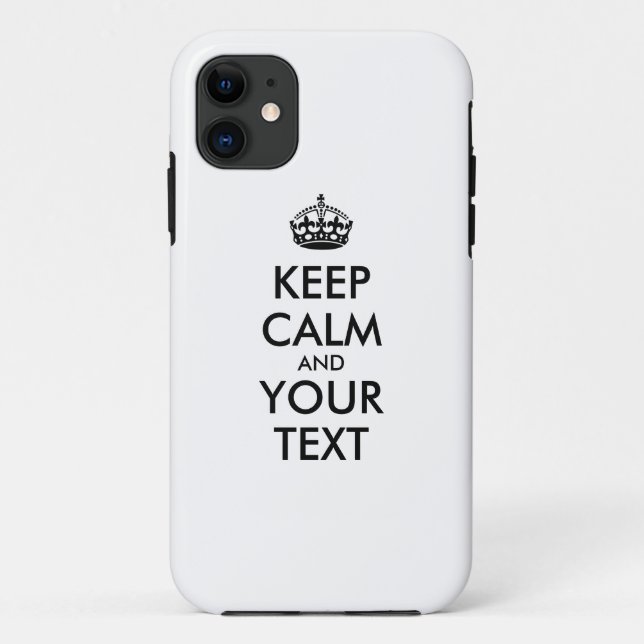 Capa Para iPhone 11 MANTENHA O CALM Personalizado e o TEXTO (Verso)