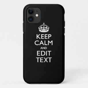 Capa Para iPhone 11 Mantenha o CALM personalizado tenha o seu texto pr