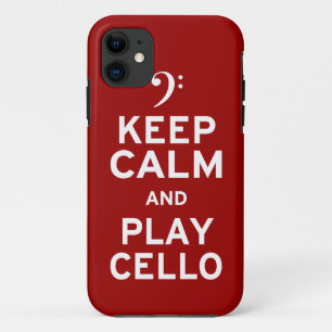 Capa Para iPhone 11 Mantenha o violoncelo da calma e do jogo