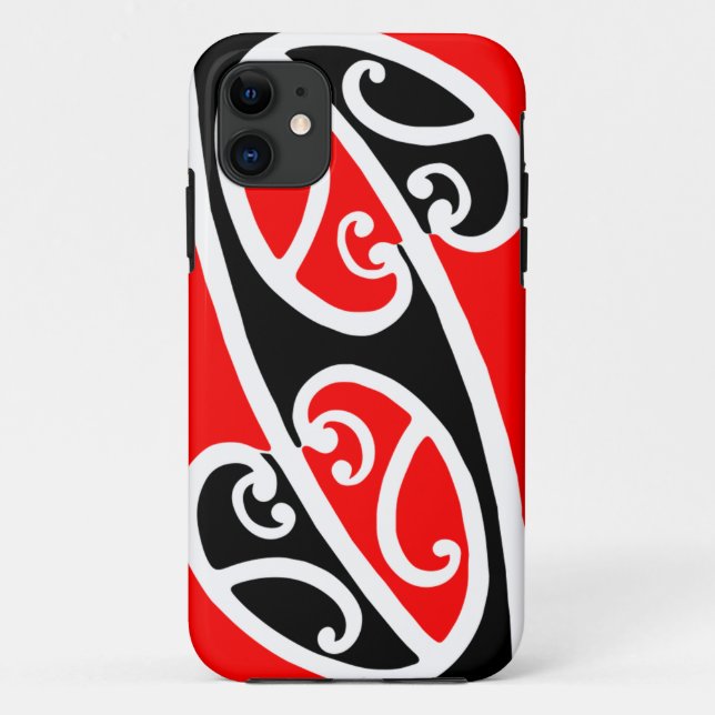 Capa Para iPhone 11 Maori Kowhaiwhai Pattern 2 (Verso)