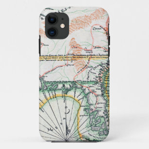 Capa Para iPhone 11 Mapa: America do Norte, 1742