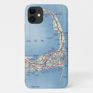Capa Para iPhone 11 Mapa da Vintage de Cape Cod
