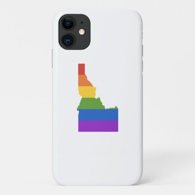 Capa Para iPhone 11 Mapa de Gay dos EUA| Estado de Idaho (Verso)