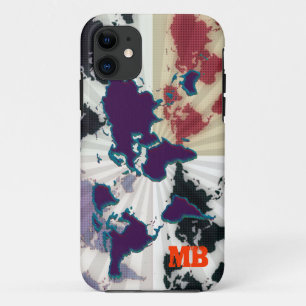 Capa Para iPhone 11 mapa do mundo diferente legal