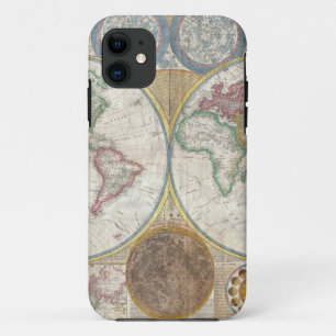 Capa Para iPhone 11 Mapa do mundo do vintage