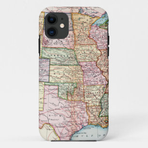 Capa Para iPhone 11 Mapa: Os Estados Unidos, 1905