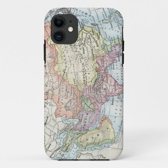 Capa Para iPhone 11 Mapa Político da Ásia (1916) (Verso)
