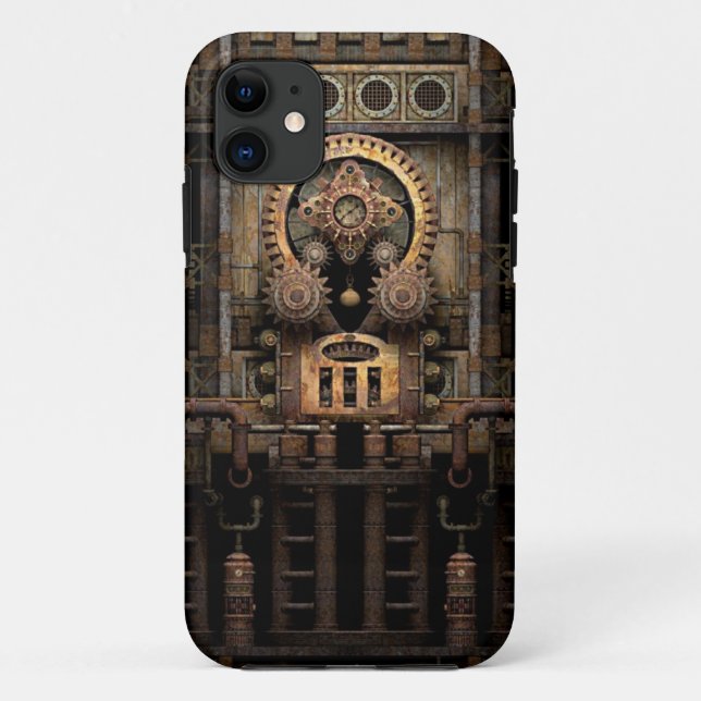 Capa Para iPhone 11 Máquina Infernal de Steampunk (Verso)