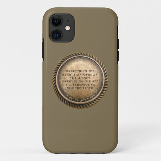 Capa Para iPhone 11 Marcus Aurelius Cotação Moedas Opinionadas (Verso)