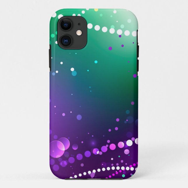 Capa Para iPhone 11 Mardi Gras Festivo Purple Background (Verso)