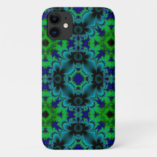 Capa Para iPhone 11 Marguerite, flores da Daisies em preto azul verde
