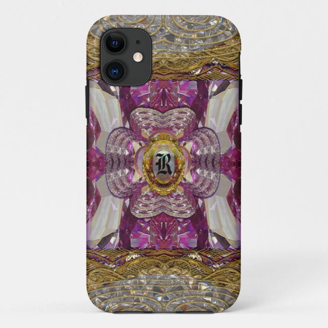 Capa Para iPhone 11 Marhausse Plash Elegante Monograma (Verso)