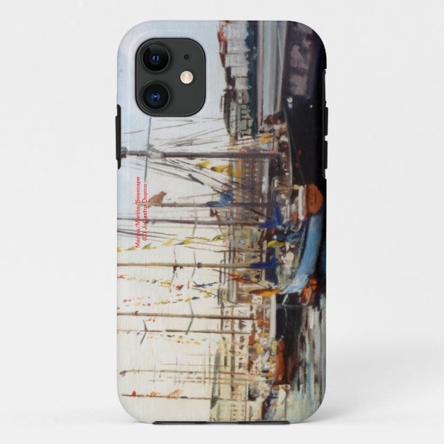 Capa Para iPhone 11 Marina/Mariña/Seascape (Verso)