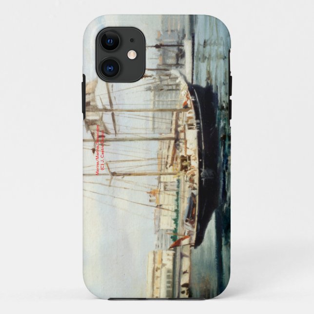 Capa Para iPhone 11 Marina/Mariña/Seascape (Verso)