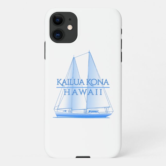 Capa Para iPhone 11 Marinheiro à vela costeira de Kailua Kona (Back)