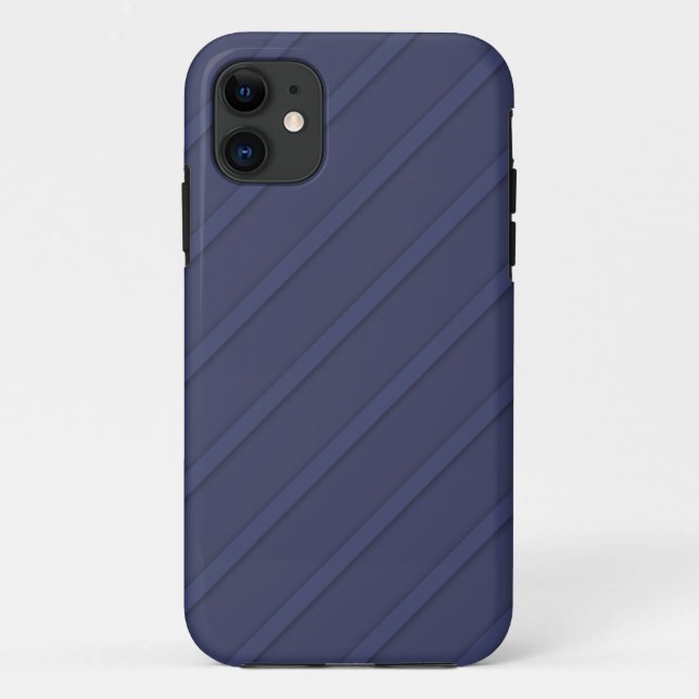 Capa Para iPhone 11 Marinho Azul Diagonal (Verso)