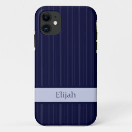 Capa Para iPhone 11 Marinho Clássico - Faixa Vertical Azul