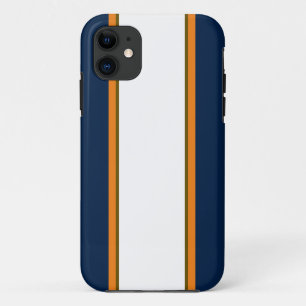 Capa Para iPhone 11 Marinho Esportivo Azul Laranja-Laranja Banhas Bran