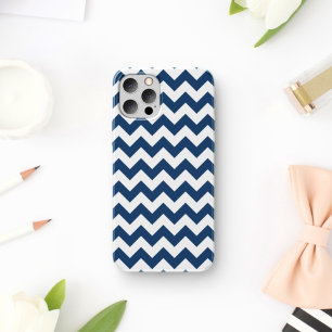 Capa Para iPhone 11 Marinho Zigzag, Marinho Chevron, Padrão Geométrico
