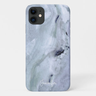 Capa Para iPhone 11 Mármore Azul Claro