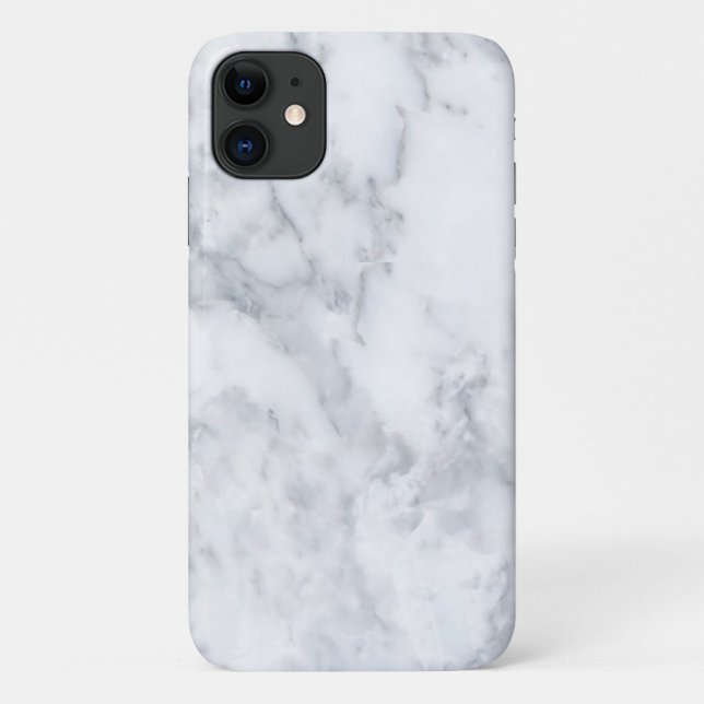 Capa Para iPhone 11 Mármore Branco e Cinza (Verso)