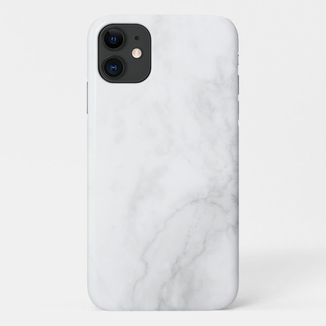 Capa Para iPhone 11 Mármore Branco Moderno (Verso)