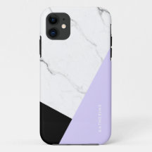 Mármore branco preto violeta geométrico moderno 