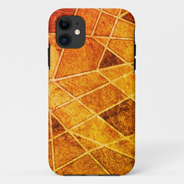 Capa Para iPhone 11 Mármore Laranja 1974 (Verso)