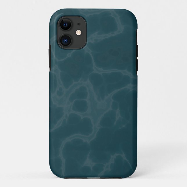 Capa Para iPhone 11 Mármore verde-azulado (Verso)