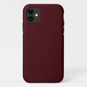 Capa Para iPhone 11 Marrom vermelho escuro sólido