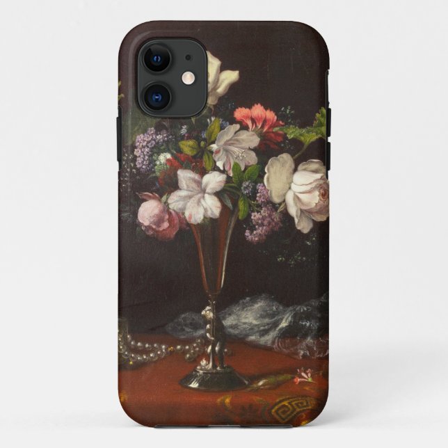 Capa Para iPhone 11 Martin Johnson Heade - Flores Misturadas Com Caixa (Verso)
