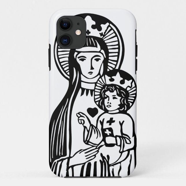 Capa Para iPhone 11 Mary & Jesus (Verso)