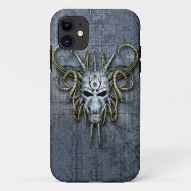 Capa Para iPhone 11 Máscara do Guerreiro alienígena (Verso)
