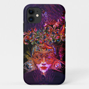 Capa Para iPhone 11 Mascarada Máscara Beleza rosa púrpura preto