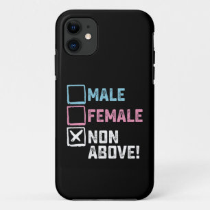 Capa Para iPhone 11 Masculino Feminino Não Acima! Engraçado Transgêner