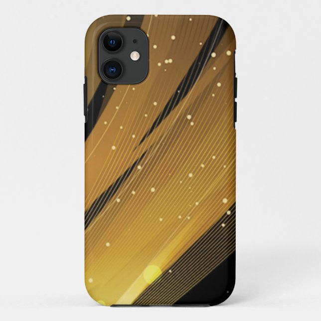 Capa Para iPhone 11 Mate de Mata de Mato de Ouro Negra (Verso)