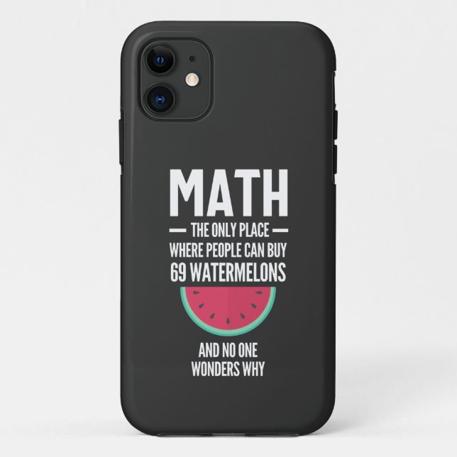 Capa Para iPhone 11 Matemática. Engraçado Math Sarcasm Cote Gift (Verso)