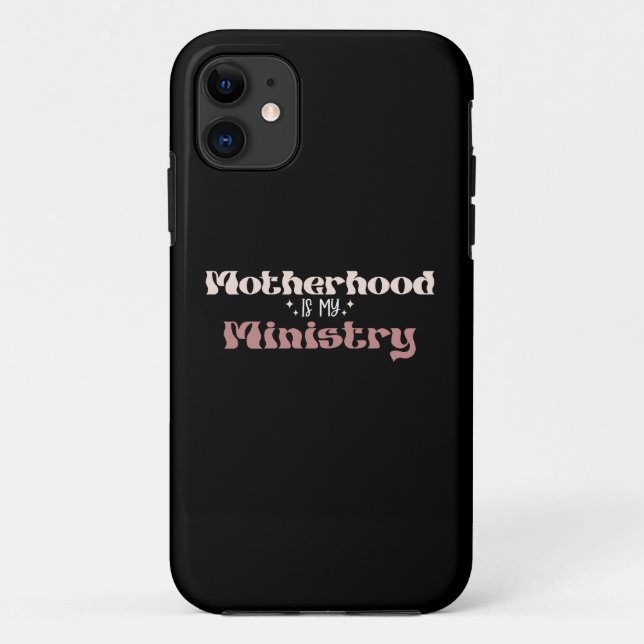 Capa Para iPhone 11 Maternidade é Meu Ministério Mãe Dia das Mães (Verso)