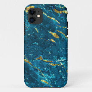 Capa Para iPhone 11 Matilha de Mármore azul, Mate...