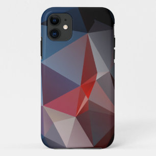 Capa Para iPhone 11 Matriz de Arte com Pirâmide Abstrato de Blues e R