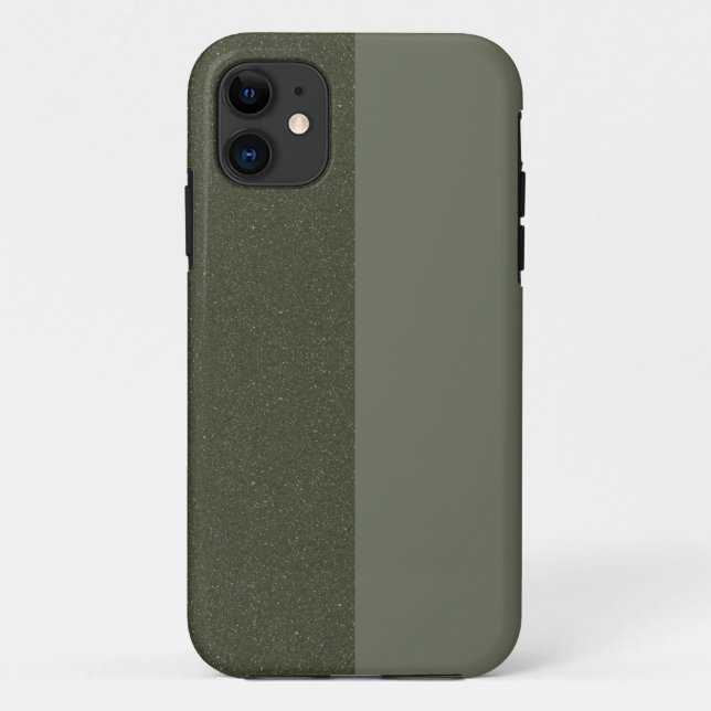 Capa Para iPhone 11 Matriz de Divisão Personalizada + iPhone Verde Tex (Verso)