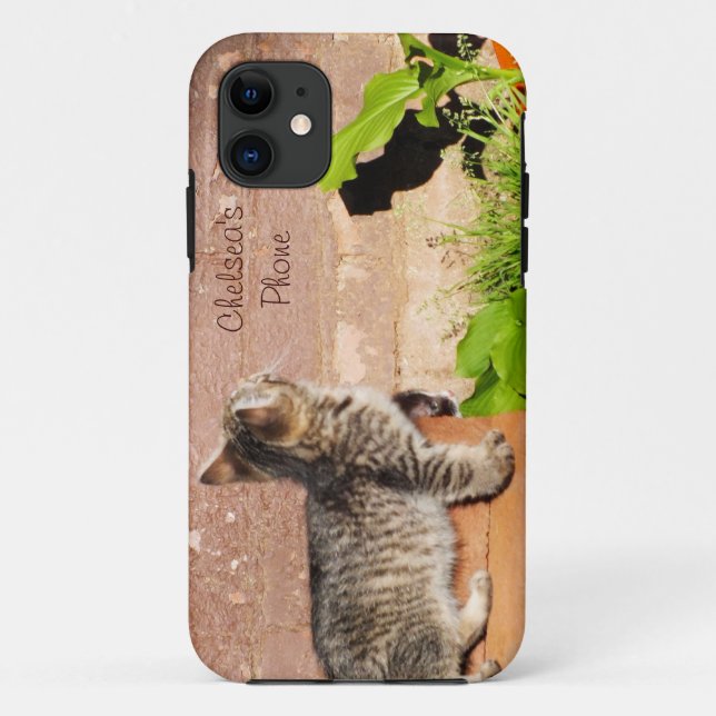 Capa Para iPhone 11 Matriz de Leitura de Kitten iPhone 5 (Verso)