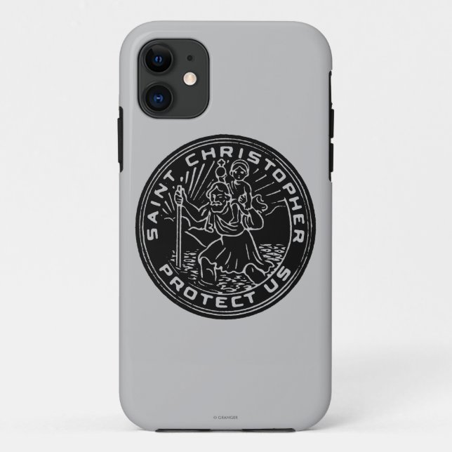 Capa Para iPhone 11 Medalha de Christopher de santo (Verso)