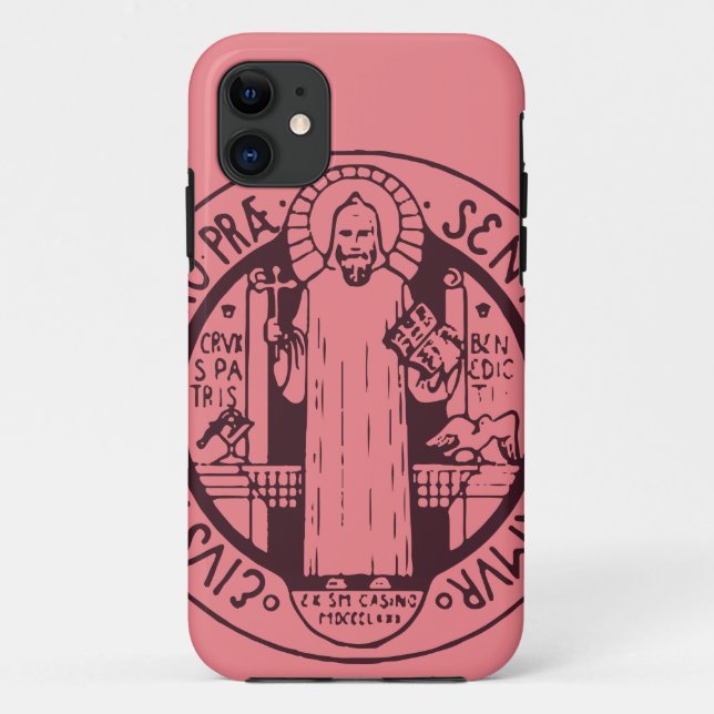 Capa Para iPhone 11 Medalha santo Benedict (Verso)