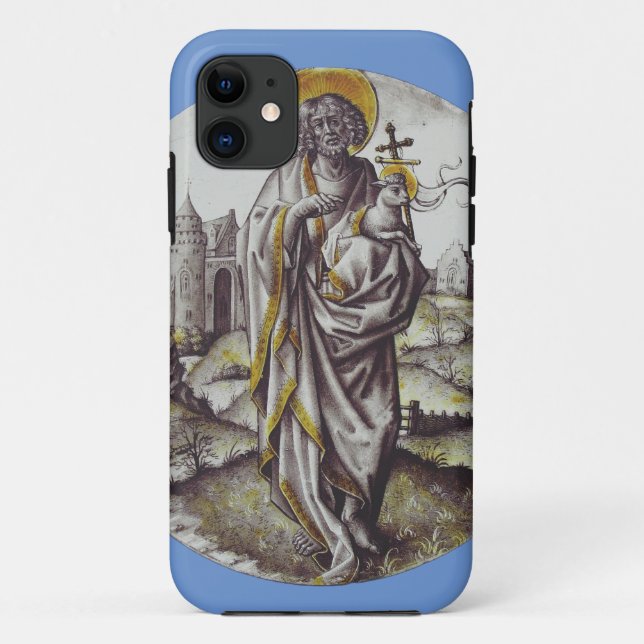 Capa Para iPhone 11 Medalhão com São João Batista (Verso)