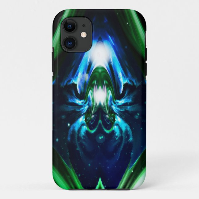Capa Para iPhone 11 Meditação-Chakras Blue N Green iPhone 5 case (Verso)