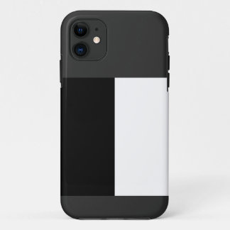Capa Para iPhone 11 meio branco meio preto, meio preto meio branco