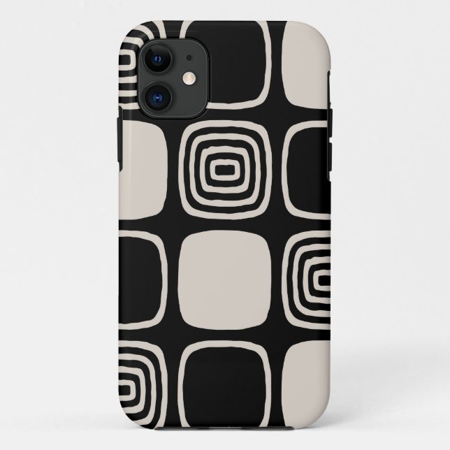 Capa Para iPhone 11 Meio século Geométrico Moderno do Abstrato Retroat (Verso)