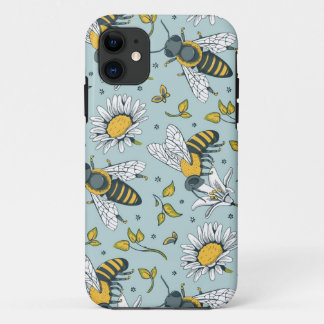 Capa Para iPhone 11 Mel — Muitos padrões de abelhas